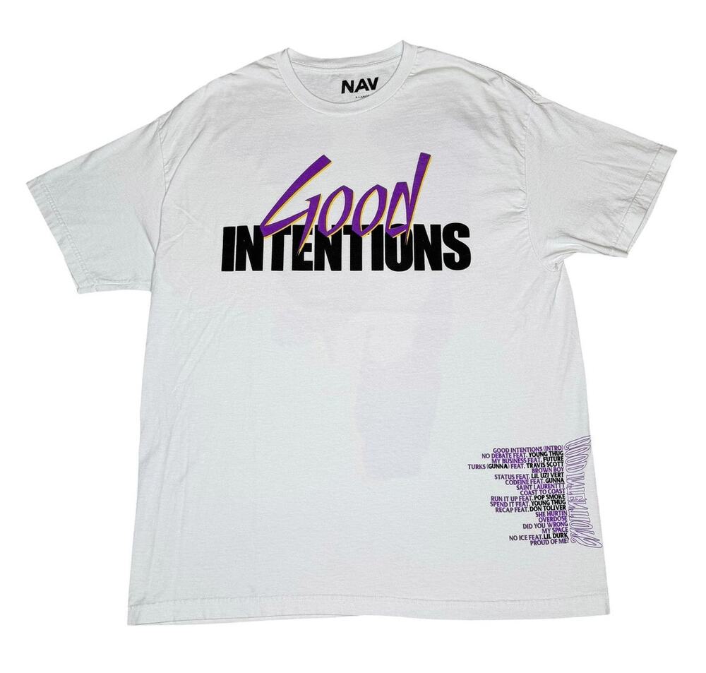 Vlone Nav Good Intentions Hip Hop Rap T-Shirt